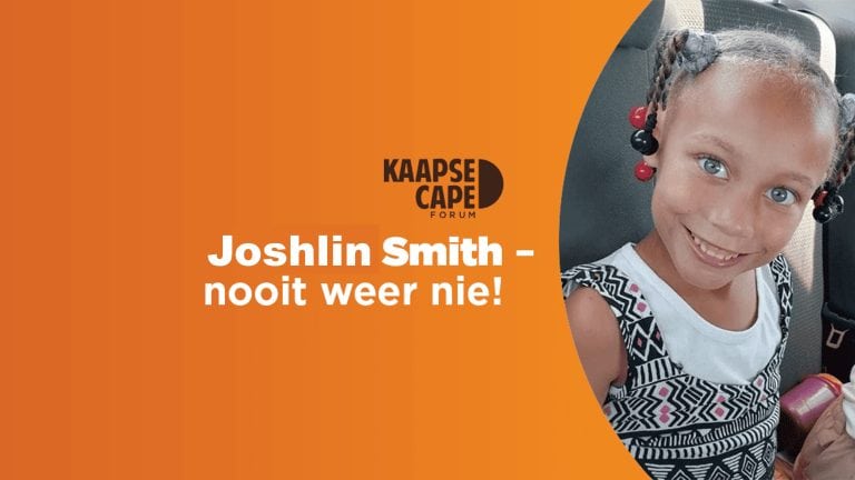 Vonnisoplegging in Joshlin Smith-saak moet fokus ook op dwelmmiddel tik plaas, sê Kaapse Forum